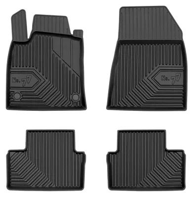 Image de Tapis de sol en caoutchouc pour Renault Clio E-Tech V 2019-2026 (hayon) – 4 pièces, noirs, sur mesure