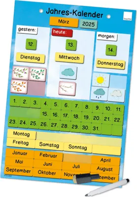 Produktbild von TimeTEX Jahres-Kalender magnetisch, ca. 28 x 41 cm