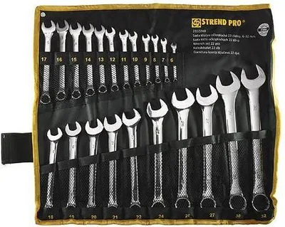 Obrázek produktu pro Sada klíčů Strend Pro HR31586, 22 kusů, vyrobená z oceli Cr-V, rozměry 6-32 mm