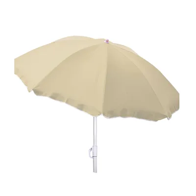 Produktbild von Sonnenschirm knickbar Ø 1,8 m Garten Balkon Strand Schirm UV30+ beige