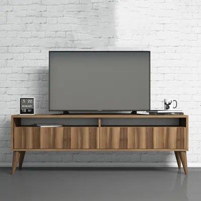 Image de Skye Decor, Best 2 - Walnut, meuble TV, noyer, 100 % PANNEAUX DE PARTICULES MÉLAMINÉS, 150 x 50 x 30 cm