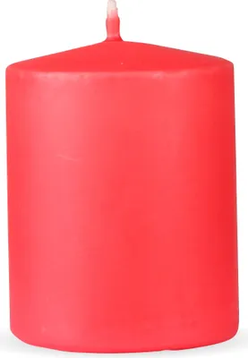 Produktbild von HS Candle Stumpenkerzen "Rot", Größe Ø7 x 8 cm, Wachskerzen lange Brenndauer bis zu 20 Std. - unparfümierte Säulenkerzen - viele Farben/Größen