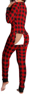 Produktbild von Pyjama-Overall – Langer Ärmel – Musterdruck – Damen