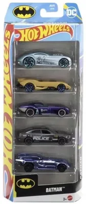 Produktbild von Hot Wheels JBJ76 Batman 5er Pack Auto-Set