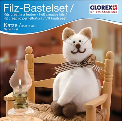 Obrázek produktu pro Plstěná kreativní sada kočka 14 x 7 cm