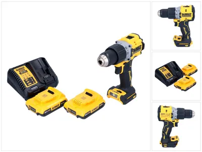 Zdjęcie produktu dla Akumulatorowa wiertarko-wkrętarka udarowa DeWalt DCD 805 D2 18 V 90 Nm bezszczotkowa + 2x akumulator 2,0 Ah + ładowarka