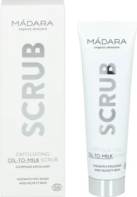 Produktbild von MÁDARA Cosmetics Exfoliating Oil-To-Milk scrub, Reinigendes Peeling, Frauen, trockene Haut, normale Haut, Feuchtigkeitsspendend, Tube, Gel