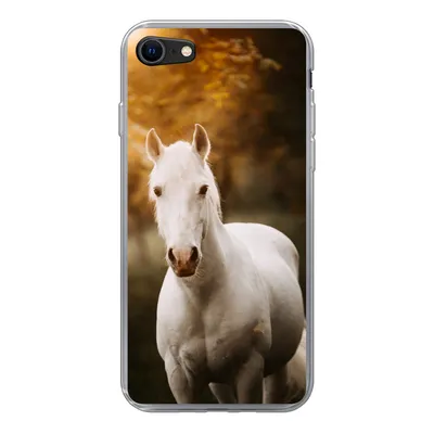 Produktbild von MuchoWow® Handyhülle Schutzhülle Hülle für iPhone SE 2020 Pferd - Licht - Sonne Silikon Softcase Handy Hülle - Kartenbesitzer