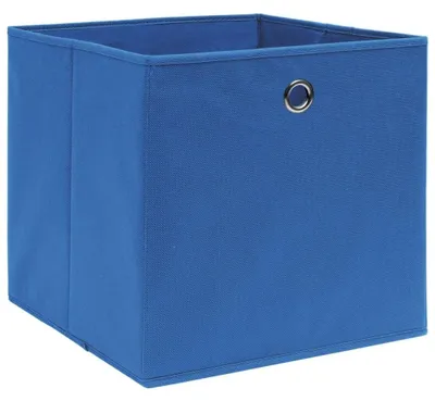 Produktbild von Faltbare Aufbewahrungsboxen, 10 Stück, blau, 32x32x32 cm