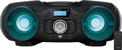 Image de SENCOR SPT 5800 Lecteur CD (48 watts, avec Bluetooth, MP3, USB, AUX et radio FM, puissance absorbée) noir / turquoise