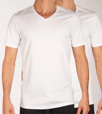 Image de Jack & Jones t-shirt col v lot de 2 jacbasic tee white hommes