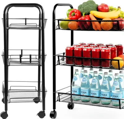 Obrázek produktu pro more&deco – pojízdná policová skříň tre – 3 police