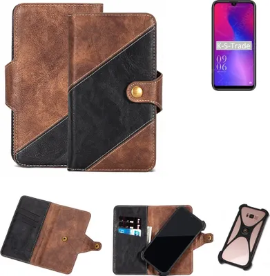 Produktbild von K-S-Trade Handy Hülle Schutz Hülle Schutzhülle Bookstyle Case kompatibel mit Elephone A6 Mini Handy Cover Hülle Schutztasche 1x
