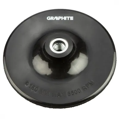 Obrázok produktu pre GRAPHITE Pružný kotúč so suchým zipsom 150 mm x M14 + stopka