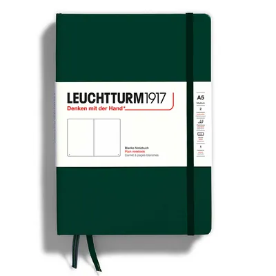 Produktbild von Leuchtturm 367254, Einfarbig, Grün, A5, 251 Blätter, 80 g/m², Hardcover