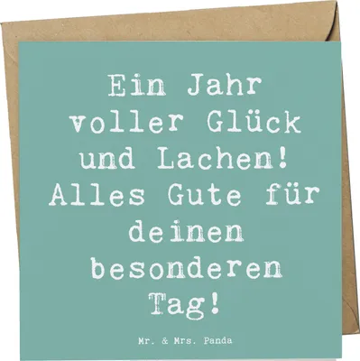 Produktbild von Mr. & Mrs. Panda Klappkarte Spruch 2014 Geburtstag - Meeresbrise - Geschenk, faltkarte, Alter, Grußkarte, Lebensfreude, anlasskarte, Alles Gute, Wunsch, doppelkarte