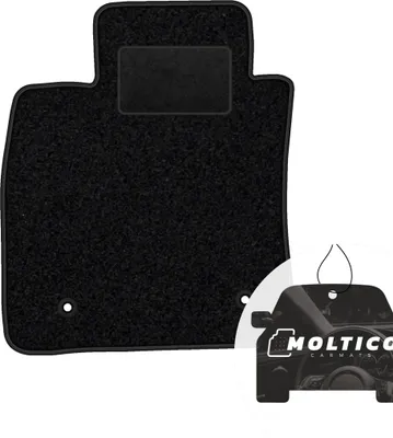 Produktbild von moto-MOLTICO Fahrer Fußmatte Auto Velours Fahrerseite Autoteppiche Schwarz Fahrermatte 1-teilig passend für Renault Clio IV 2012-2020