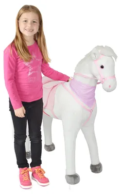 Produktbild von Pink Papaya Stehpferd Luna zum Reiten 105 cm hoch Größe XXL