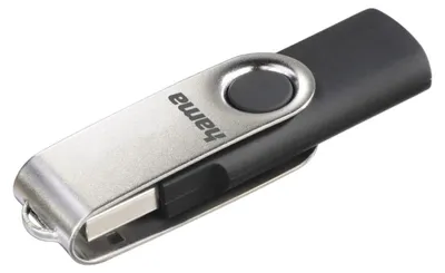 Obrázok produktu pre Hama Rotate USB 2.0 32GB, 32 GB, USB Typ-A, 2.0, Kĺb, Čierna
