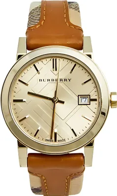 Image de Montre Burberry The City pour femme, dorée et beige