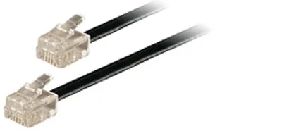 Produktbild von Transmedia Verbindungskabel; Western 6/4-Stecker - Western 6/4-Stecker, 3,0 m, T 5-3