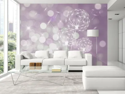 Produktbild von Vlies Fototapete 400x280 cm Tapeten Wandtapete XXL Pusteblume Blumen bokeh Abstrakt violett Lavendel f-C-0040-a-c