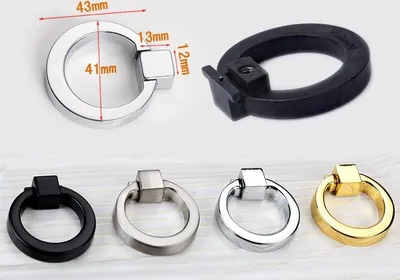 Zdjęcie produktu dla Zestaw 5 metalowych uchwytów pierścieniowych (złotych)