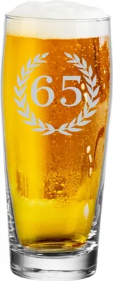 Produktbild von Luxentu Willi Becher Bierglas Helles-Glas 0,5 Liter mit Eichung - 65. Jubiläum
