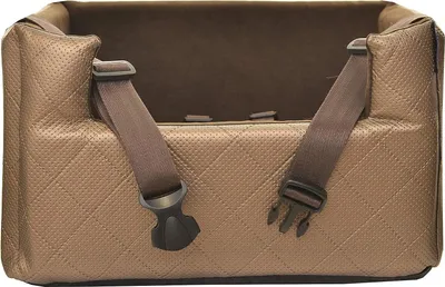 Obrázek produktu pro Autosedačka pro psy Autosedačka pro psy z umělé kůže Lux BROWN Metallic L