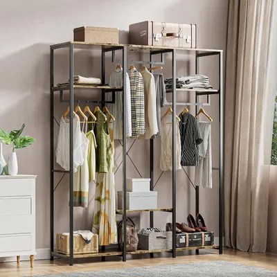 Image de Étagère ouverte avec 4 étagères, style vintage, dimensions 40x150x182 cm, en bois et en métal