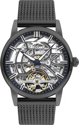 Produktbild von Herrenuhr SLAZENGER SL.09.2266.1.02 in Marineblau mit modischem Skelett-Design.