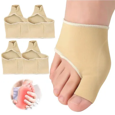 Produktbild von 2 Stück Hallux Valgus Socken mit Silikonpolster, atmungsaktive Ballenpolster & Vorfußschutz für Damen & Herren, Größe S