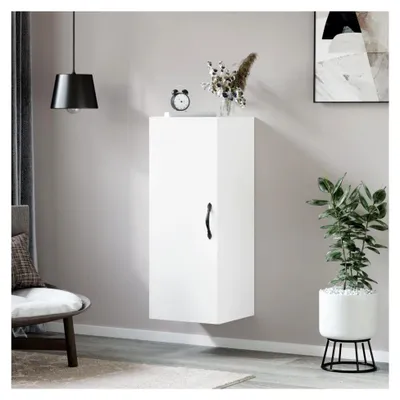 Produktbild von Hängeschrank für Badezimmer, Hängeschrank, weiß, 34,5 x 34 x 90 cm, Holz
