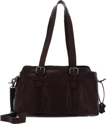 Produktbild von SPIKES & SPARROW Leder Umhängetasche Schultertasche Bronco Shoulderbag Dark Brown braun