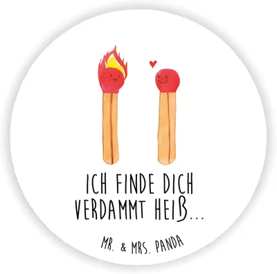 Produktbild von Mr. & Mrs. Panda magnet Streichhölzer - Weiß - Geschenk, Notizhalter, Freundin, Liebesbeweis, für fotos, Liebesgeschenk, Kühlschrankmagnet, pinnwand, kühlschrank