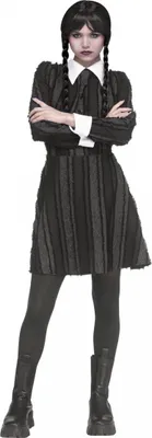 Produktbild von Creepy Gothic Girl Damen Kostüm Kleid für Halloween Größe: M/L