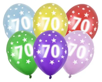 Produktbild von Latexballon Ø30cm "Happy Birthday" | 6 Stk. - Zahl #70