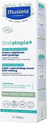 Image de Mustela Stelatopia+ Crème nourrissante apaisante relipidante anti-démangeaisons 150 ml