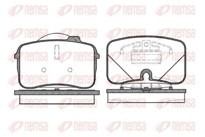 Produktbild von REMSA Bremsbeläge Satz Vorne Bremsklötze für AUDI 100 Limousine (4A2, C4) 0328.00