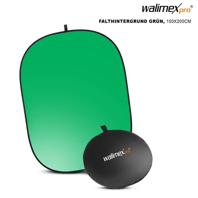 Productafbeelding van Walimex opvouwbare achtergrond, 150x200 cm, groen