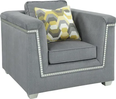 Produktbild von Sofagarnitur 3+1 Grau Wohnzimmer Textil Polstermöbel Modernes Sofa Sessel Neu