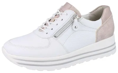 Produktbild von WALDLÄUFER H Lana Damen Halbschuhe weiß apricot Glattleder Hirsch - Größe: UK 8