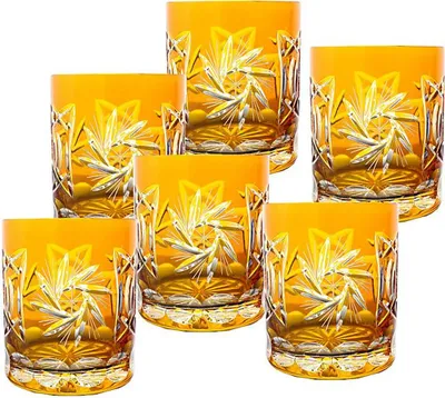 Produktbild von Whiskyglas gelb Schleuderstern 6er Set (280ml)