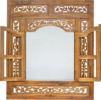 Produktbild von SIT Möbel Wand-Spiegel mit 2 Flügeltüren | Teak-Holz natur | B 80 x T 5 x H 90 cm | 06291-01 | Serie SEADRIFT