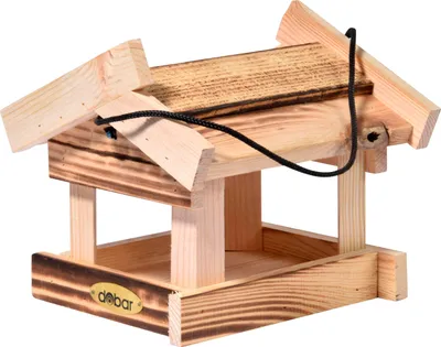 Produktbild von dobar Vogelhaus "Calido" hängend aus Holz, geflammt