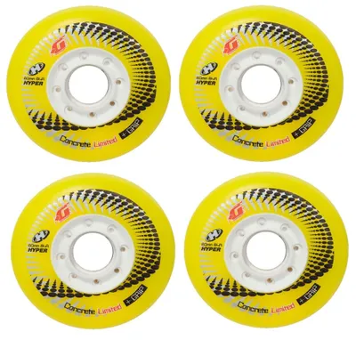 Produktbild von Hyper Wheels Concrete +Grip Limited Performance Outdoor 4er Set Rollen - 76mm / 84 A yellow