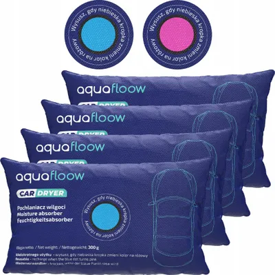 A set of blue car dryer moisture absorbers with indicator dots.