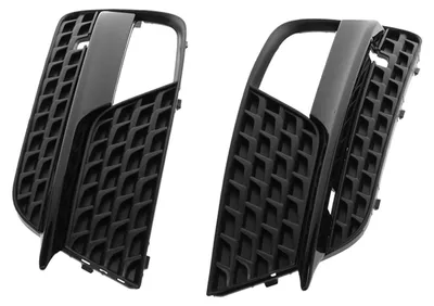 Image de Grille inférieure de pare-chocs avant, noire, 2 pièces, référence 8T0 807 681 H, de remplacement, compatible avec les modèles A5 de 2012 à 2016 (côté gauche et côté droit)