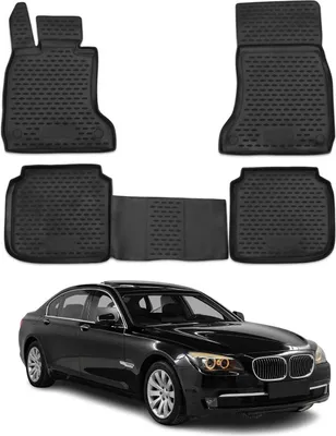 Obrázok produktu pre 2008-2015 BMW radu 7 F02 Podlahové rohože TPE čierne 4 ks