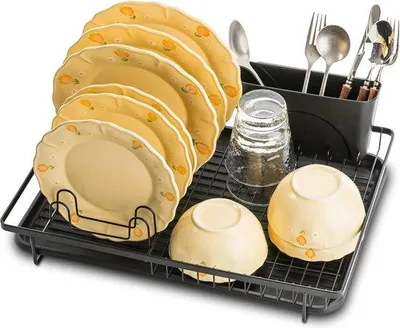 Produktbild von Famanu Abtropfgestell für die Spüle - rostfrei - Küchenutensilienhalter - schwarz